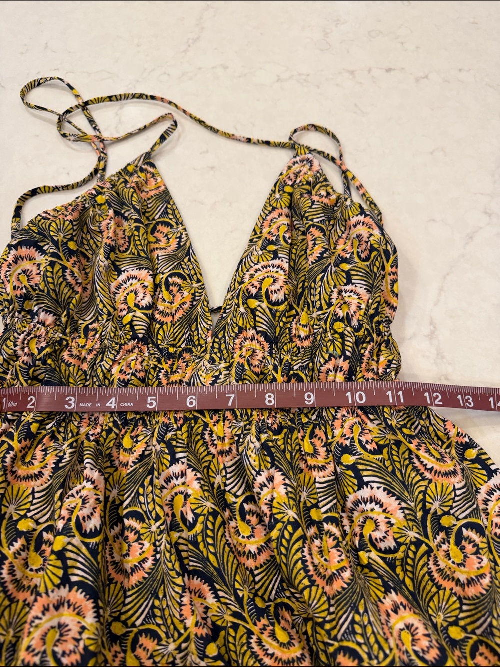 J.Crew NWT Oahu V-neck tiered‎ dress in dandelion swirl Size XS - Picture 10 of 10